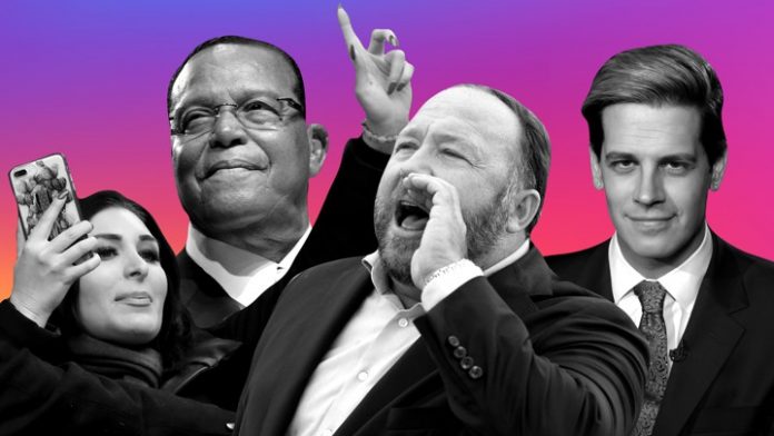 Louis Farrakhan, Alex Jones and other violent voices on social media are banned by Facebook and Instagram